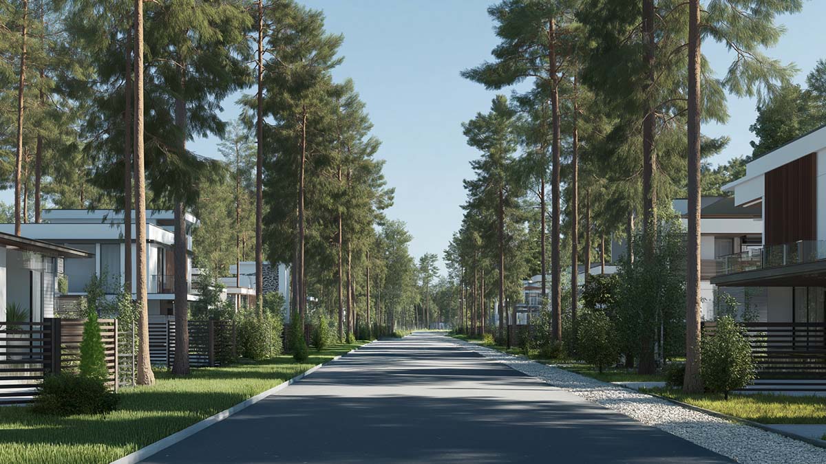 Highwood Residence — озеро и лес