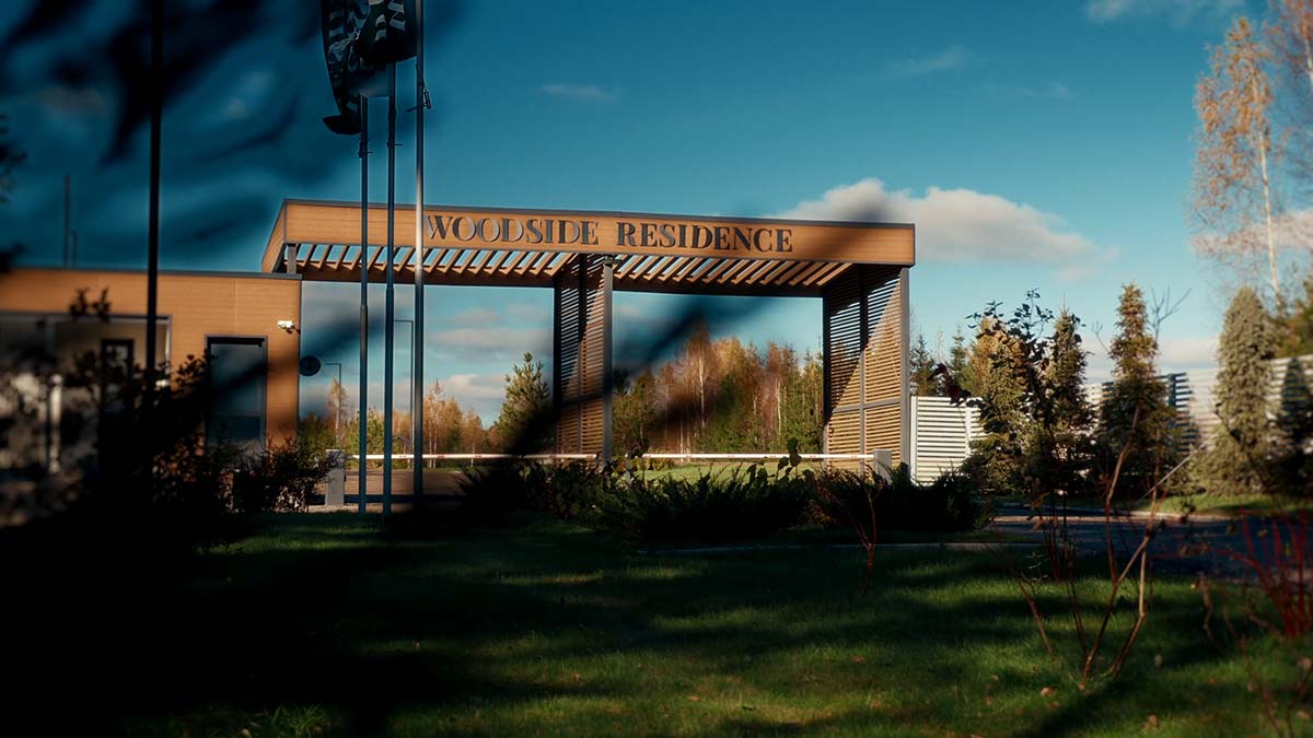 Woodside Residence — видео о посёлке в лесу